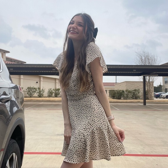 Spotted Ruffle Dress - Picture 5 of 9